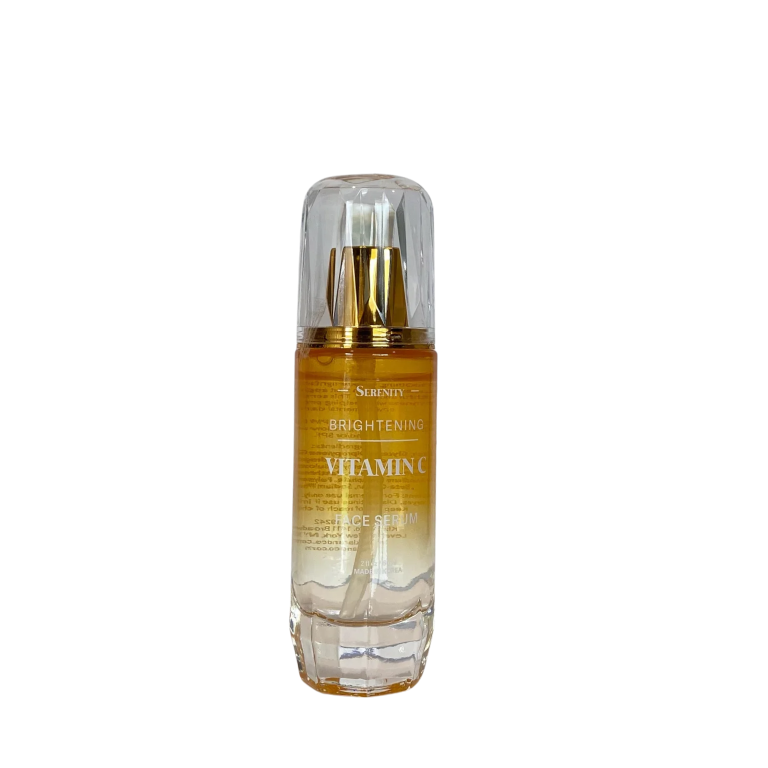 Serenity Brightening Vitamin C Face Serum – 60ml bottle packed with antioxidants to brighten skin, fade dark spots, and boost glow.