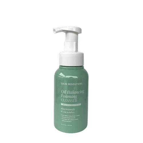 Skin Boosters Oil Balancing Foaming Cleanser with Cucumber and Niacinamide – gentle face wash for oily and combination skin types.
