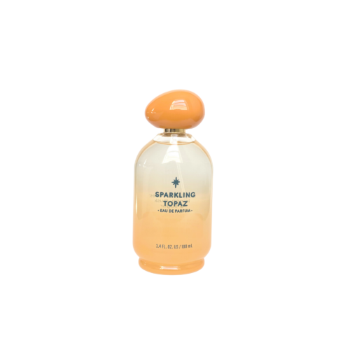 Sparkling Topaz Eau De Parfum bottle by Tru Fragrance with warm golden tones