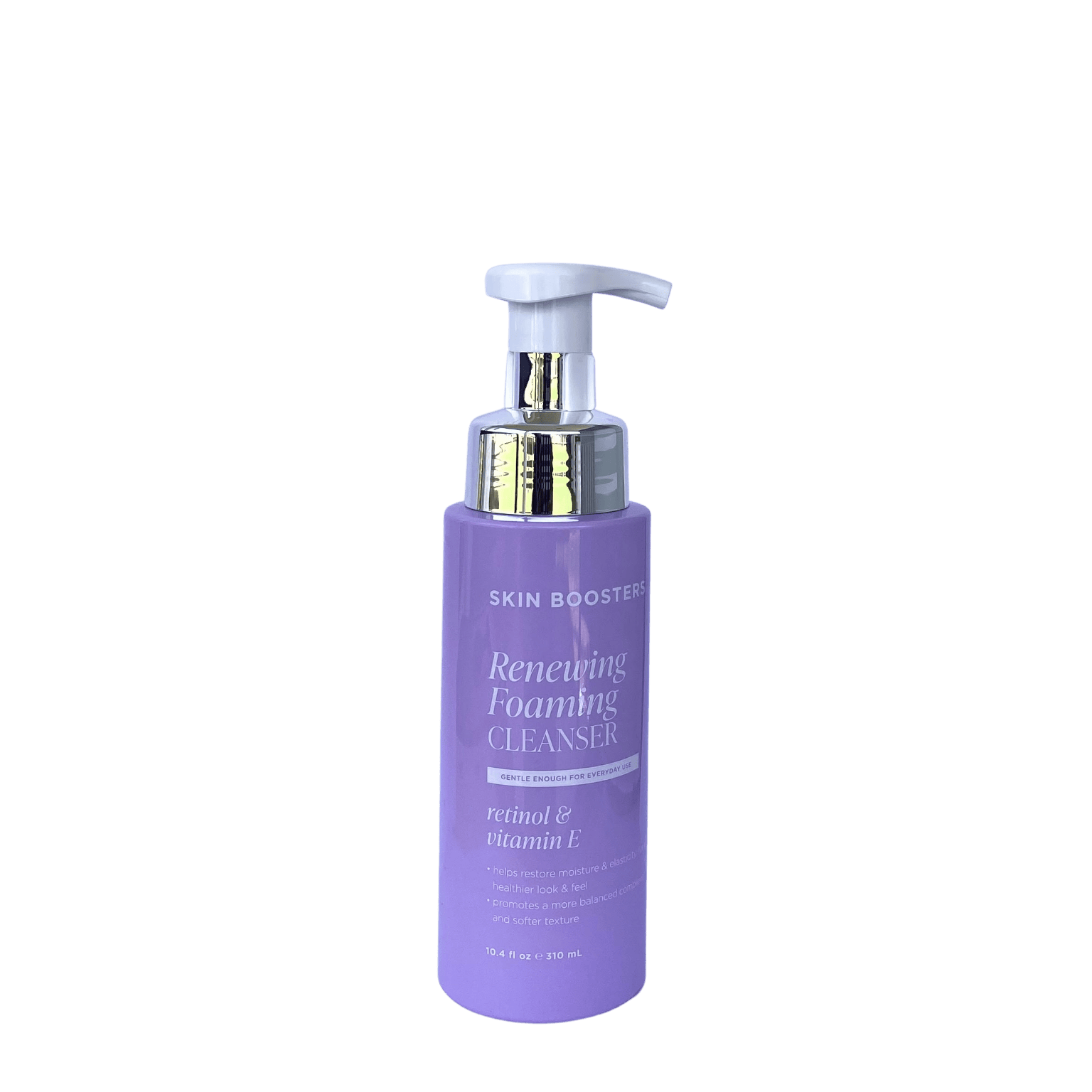 Skin Boosters Renewing Foaming Cleanser with Retinol and Vitamin E – gentle exfoliating face wash for smoother, brighter skin.