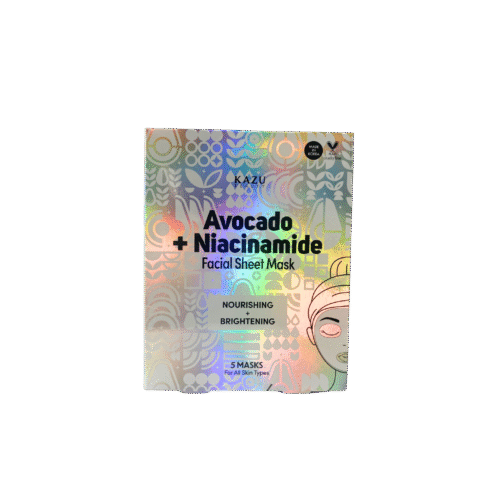 A Kazu Beauty Avocado + Niacinamide Facial Sheet Mask pack