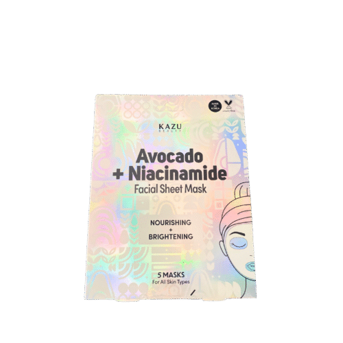Avocado + Niacinamide Facial Sheet Mask | Korean Skincare by KAZU BEAUTY