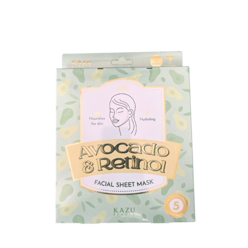 Avocado & Retinol Facial Sheet Mask | Korean Skincare by KAZU BEAUTY