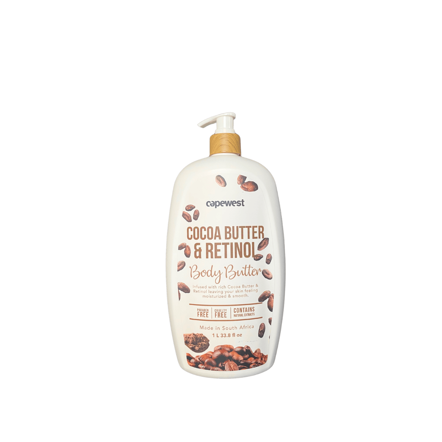 Capewest Cocoa Butter & Retinol Body Butter – Hydrating and Firming Skincare for Smooth, Glowing Skin