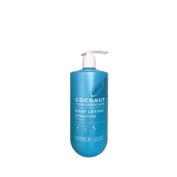 Harbor Natural Cosmetics Coconut & Hyaluronic Acid Body Lotion – hydrating moisturizer for smooth, radiant skin