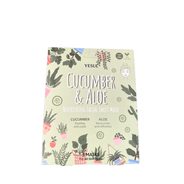 Cucumber & Aloe Nourishing Facial Sheet Mask | Korean Skincare by YESUL