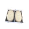 Two bars of Saponificio Artigianale Fiorentino Goat’s Milk Soap with elegant Tuscan packaging