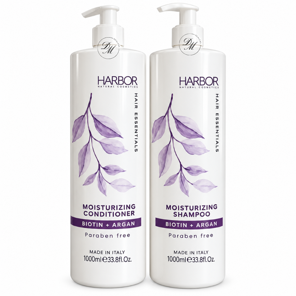 Harbor Natural Cosmetics Biotin and Argan Moisturizing Shampoo and Conditioner set