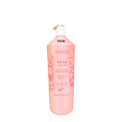Harbor Natural Cosmetics Rose and Vanilla Softening Body Wash made in Italy