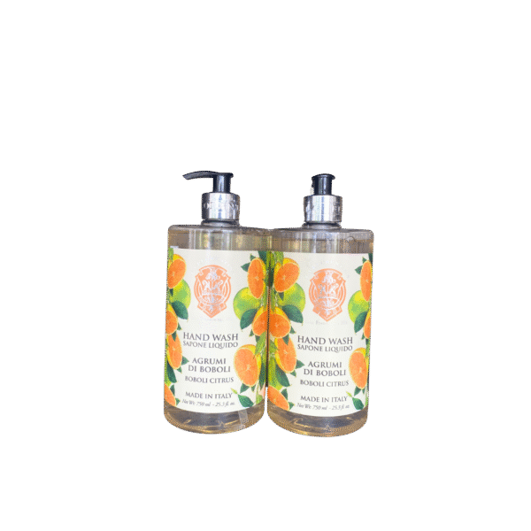 La Florentina Hand wash Roboli Citrus Hand Wash 2-pack with bright Italian citrus-inspired packaging
