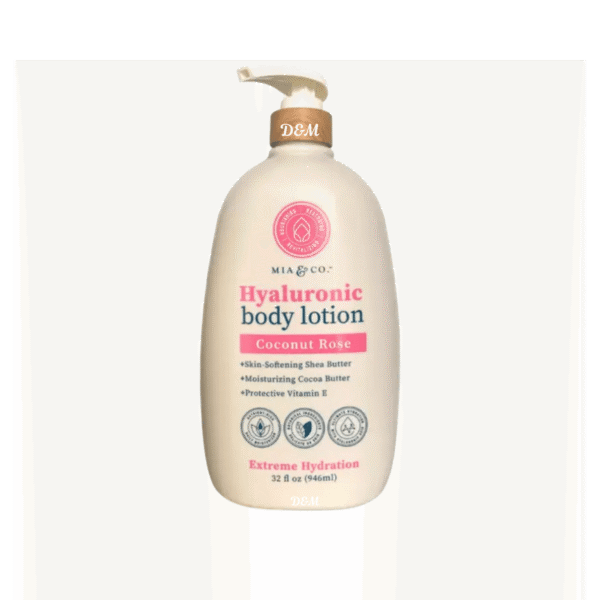 MIA & CO. Coconut Rose Hyaluronic Body Lotion