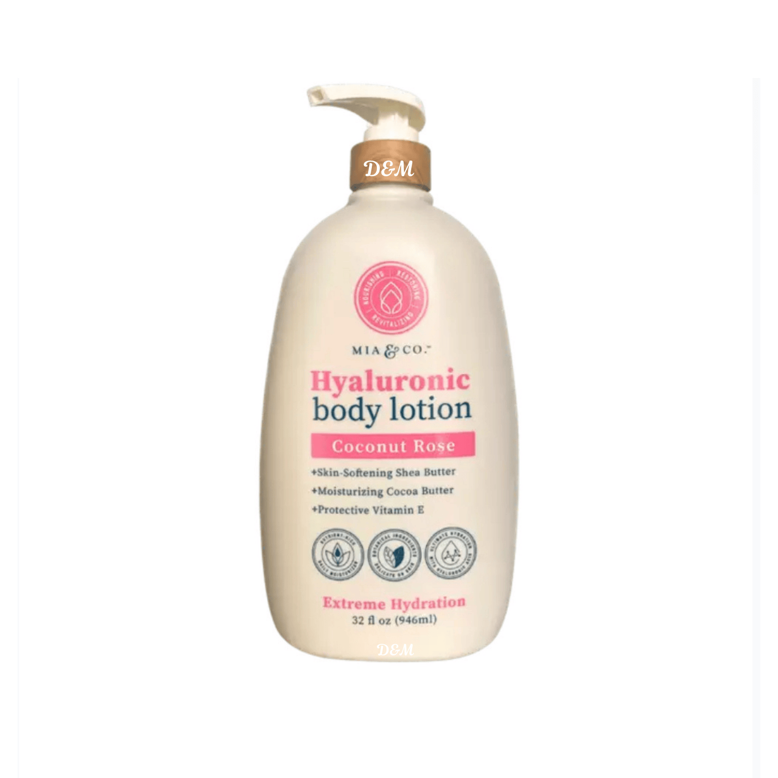 MIA & CO. Coconut Rose Hyaluronic Body Lotion