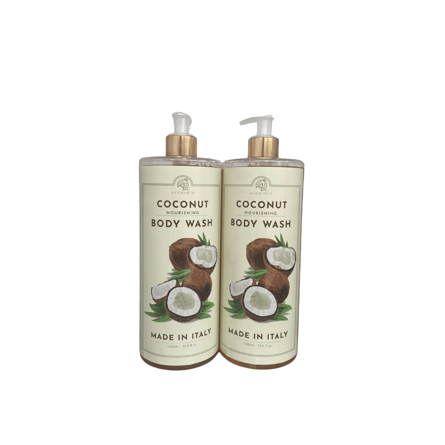 ALCHIMIA Coconut Nourishing Body Wash 2-pack – hydrating and refreshing cleanser made in Italy.