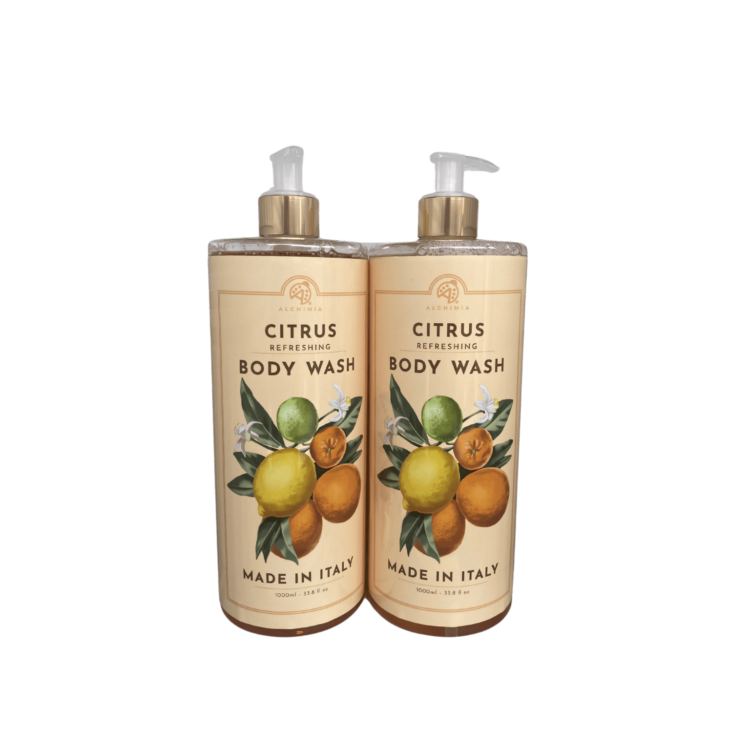 ALCHIMIA Citrus Refreshing Body Wash 2-pack – Italian body wash with energizing citrus scent.