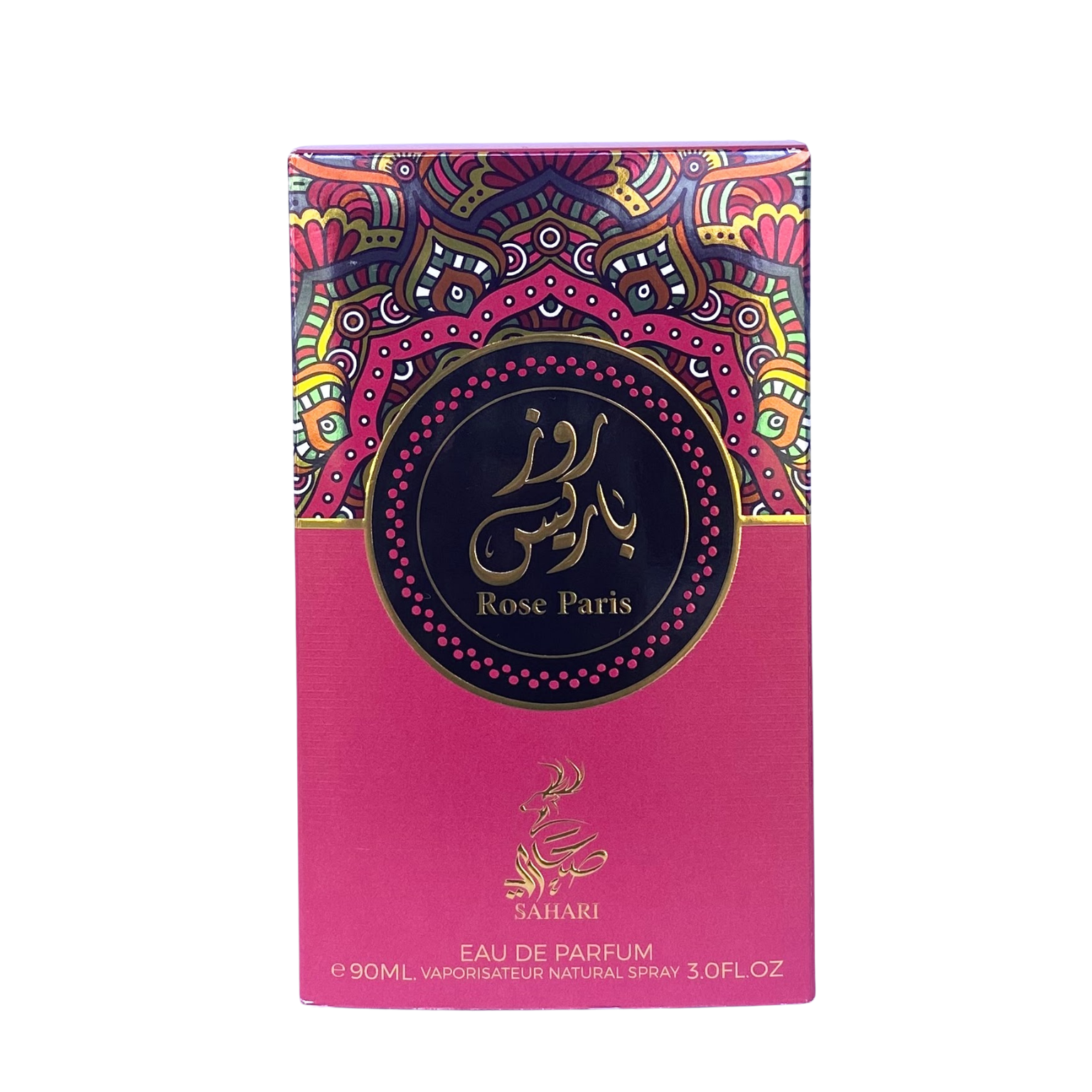SAHARi Rose Paris Eau De Parfum 90ML – Elegant rose fragrance in a chic natural spray bottle.
