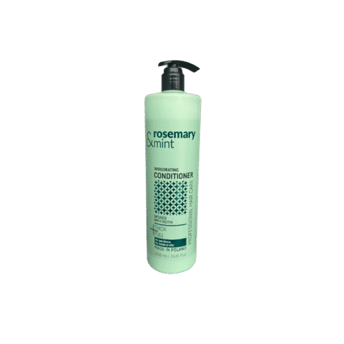 1000ml bottle of Rosemary & Mint Conditioner with biotin