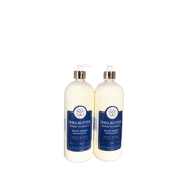 Shea Butter Soothing Body Wash 2-Pack by ELBARIO TOSCANO – Luxurious Italian bottles with creamy nourishing formula