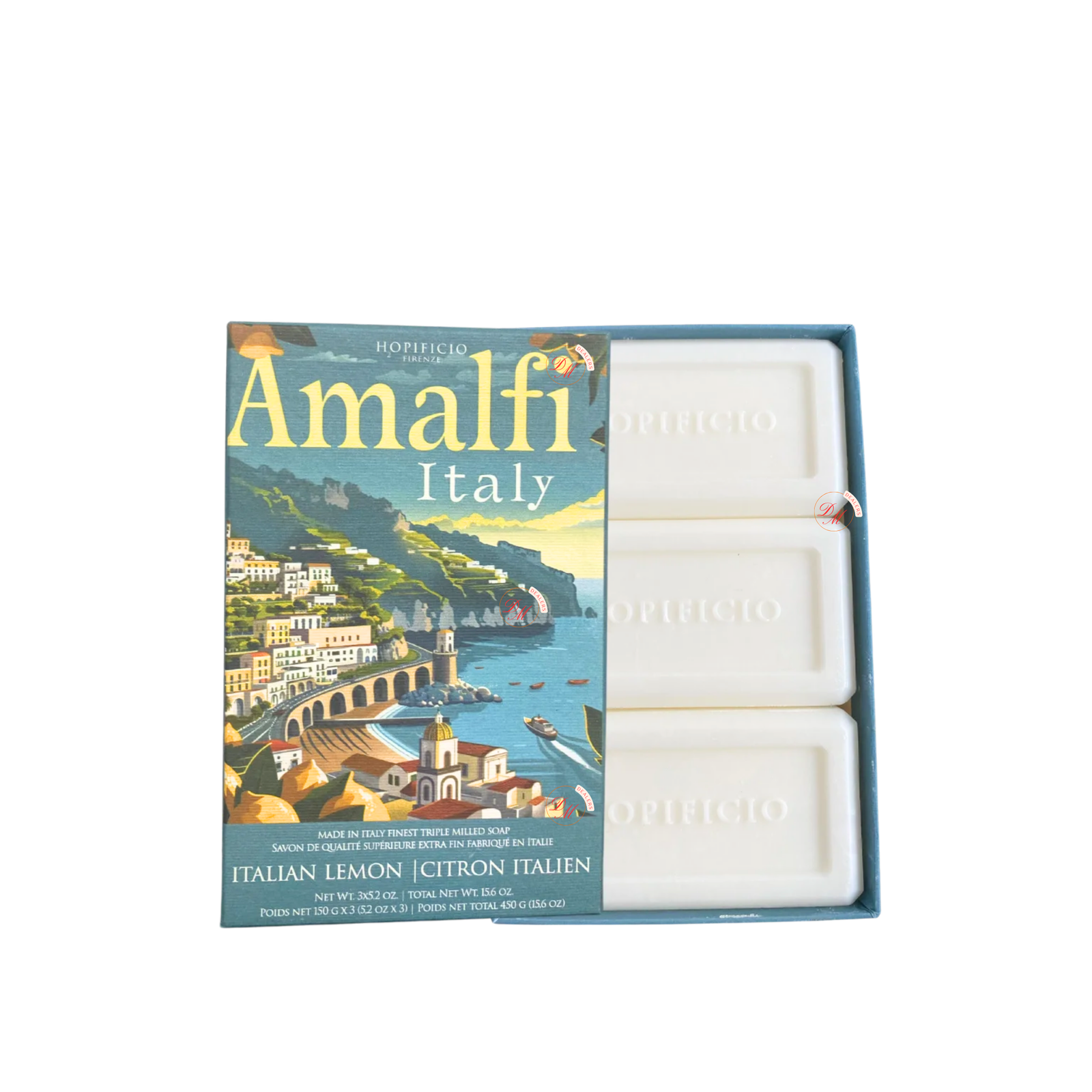H₂OPIFICIO Amalfi Lemon Citron Soap Bar 3-piece