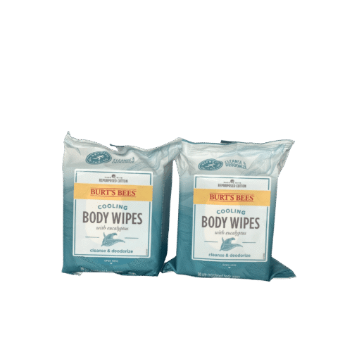 Burt’s Bees cooling body wipes with eucalyptus for refreshing skin