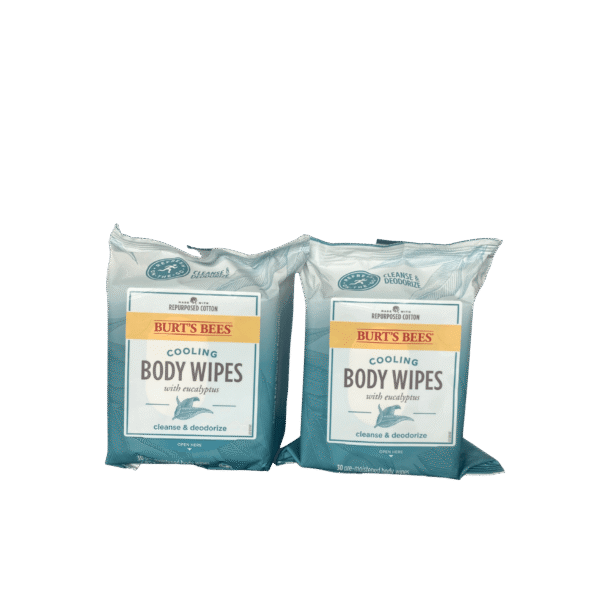 Burt’s Bees cooling body wipes with eucalyptus for refreshing skin