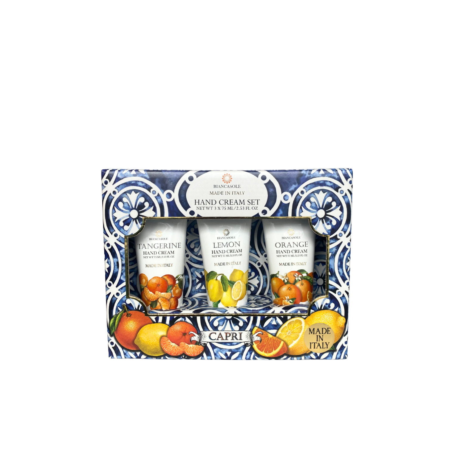 Capri Citrus Hand Cream Set – Tangerine, Lemon & Orange – Made in Italy