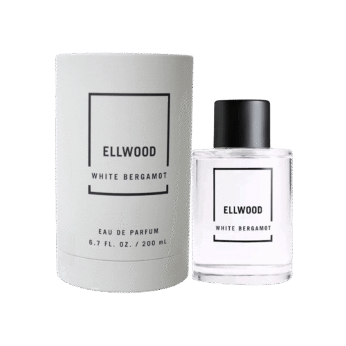 Abercrombie & Fitch Ellwood White Bergamot Eau de Parfum 6.7 oz bottle—fresh unisex fragrance with citrus and clean notes.