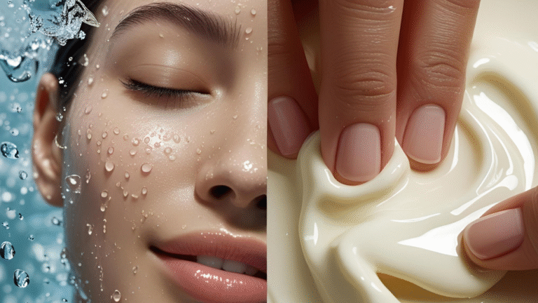 Split image of hydration and body butter