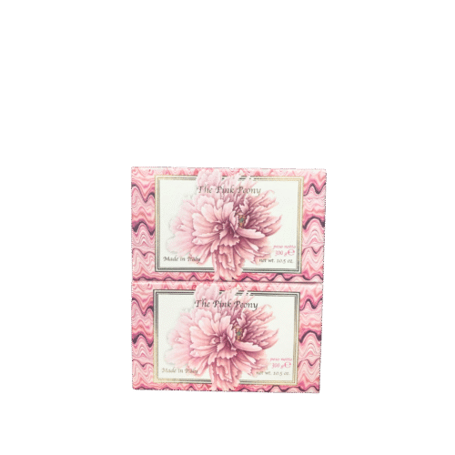 Pink Peony soap bar 2-pack handmade in Tuscany, Italy