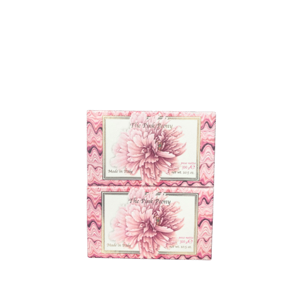 Pink Peony soap bar 2-pack handmade in Tuscany, Italy