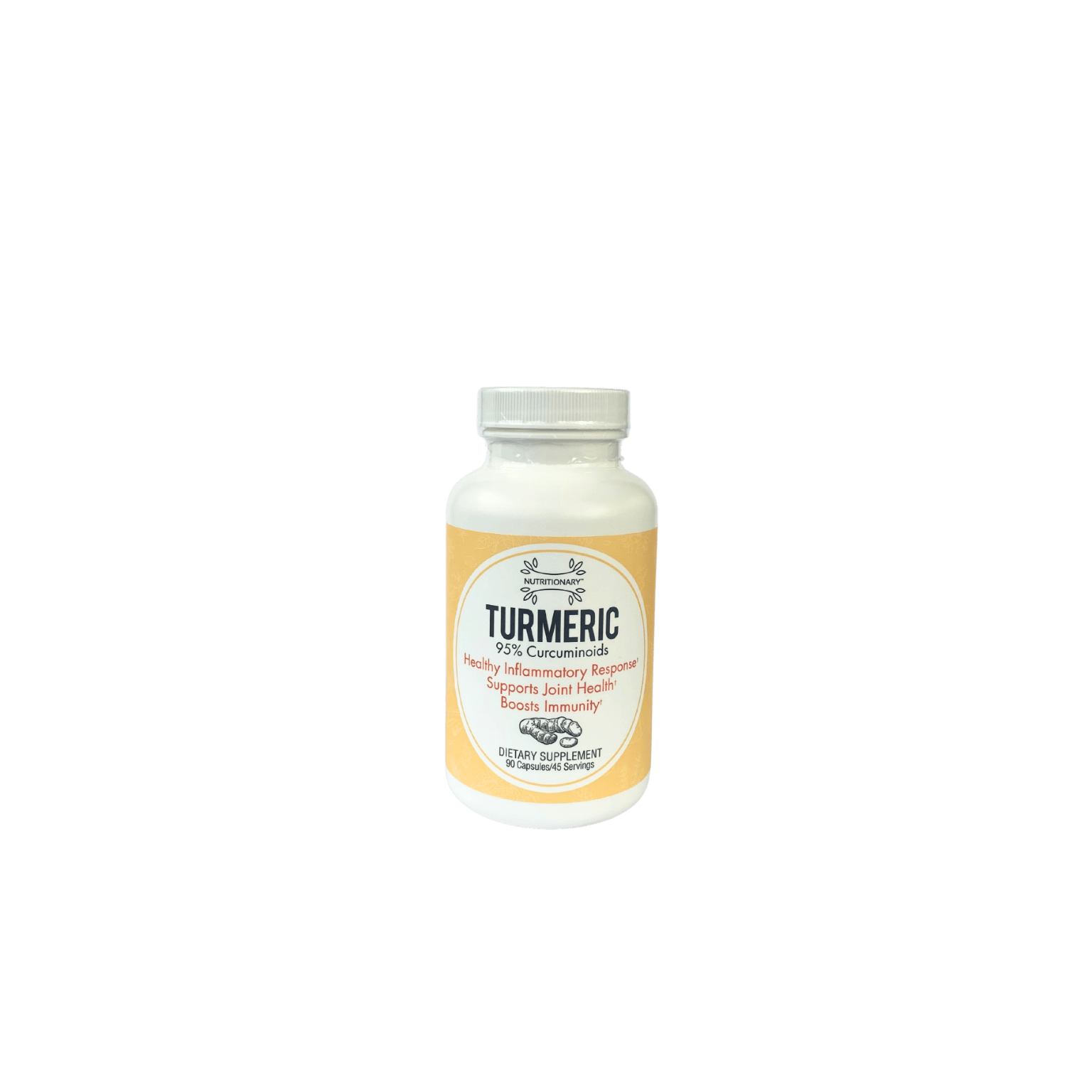 Nutritionary Turmeric Supplement – 90 Capsules with Curcumin for Joint, Inflammation, and Immune Support
