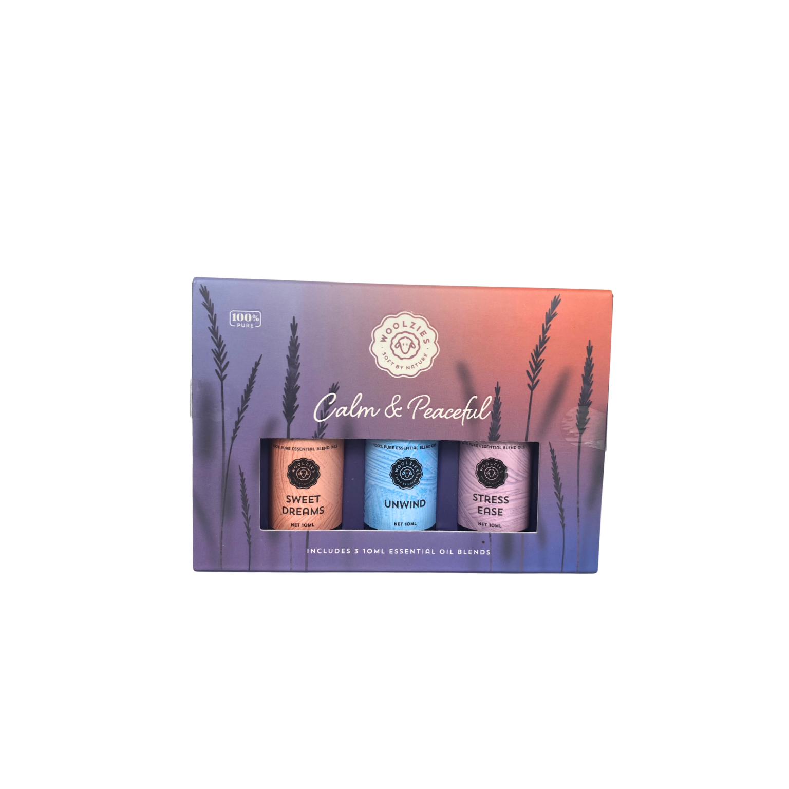 Woolzies Sweet Dreams, Unwind, and Stress Ease essential oil blend trio