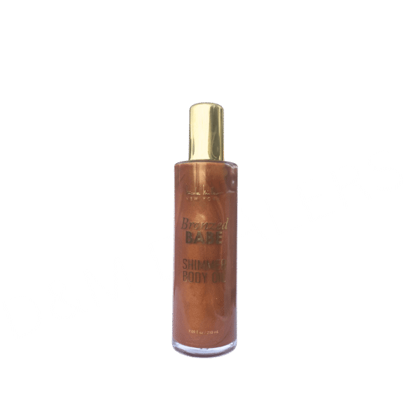 Bottle of Nicole Miller Bronzed Babe Shimmer Body Oil
