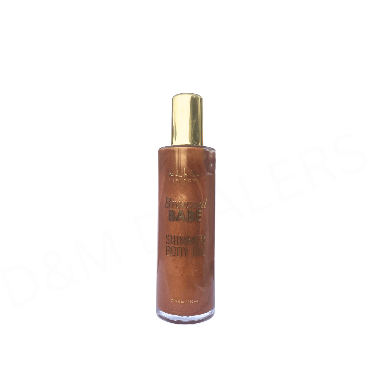 Bottle of Nicole Miller Bronzed Babe Shimmer Body Oil