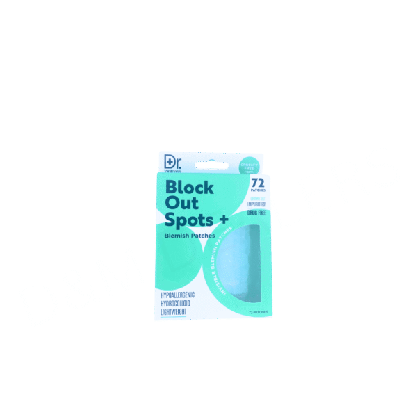 Dr. Wellness Block Out Spots Invisible Blemish Patches – Hydrocolloid, drug-free acne patches for all skin types, 72 count