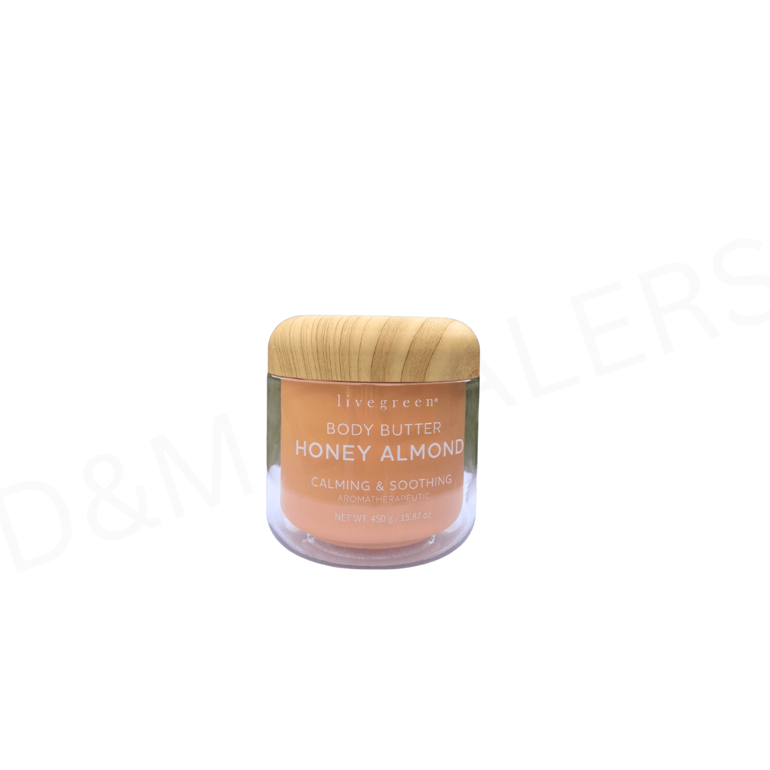 Olive-Green Honey Almond Calming Body Butter in a jar