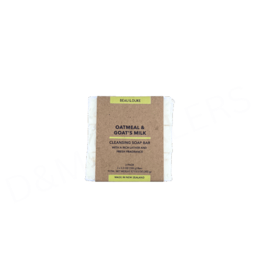 BEAU & DUKE Oatmeal & Goat's Milk Soap Bar – Natural gentle cleanser made in New Zealand