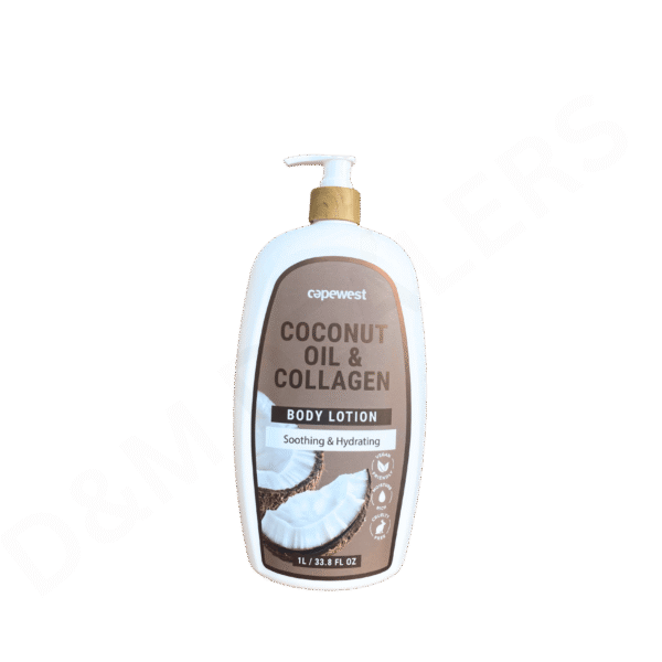 Capewest Coconut Oil & Collagen Body Lotion – Vegan, Cruelty-Free Hydrating Lotion with Coconut Oil and Collagen