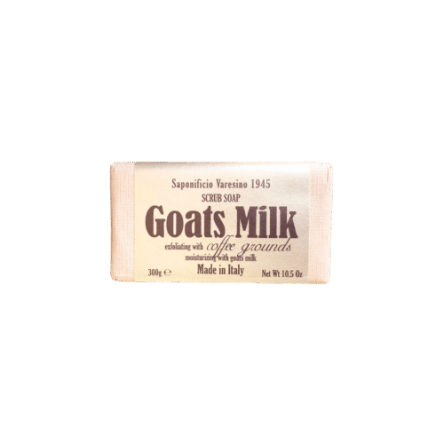 Saponificio Varesino Goat’s Milk Scrub Soap – Moisturizing exfoliating bar with coffee grounds, handmade in Italy for soft, radiant skin