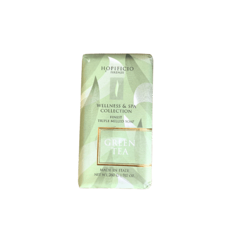 H2OPOFICIO FIRENZE Green Tea Soap Bar – Antioxidant-rich Italian cleanser for refreshed, soft skin with green tea benefits