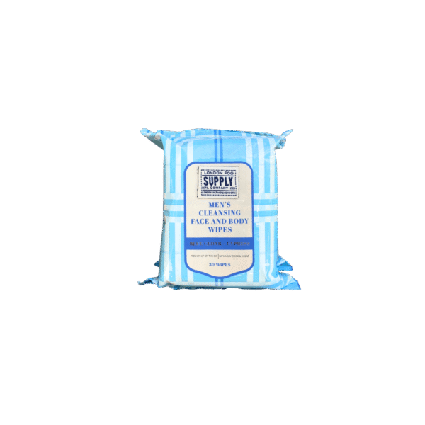 London Fog Supply Men’s Face & Body Cleansing Wipes – Blue Cedar + Cypress (2-Pack)
