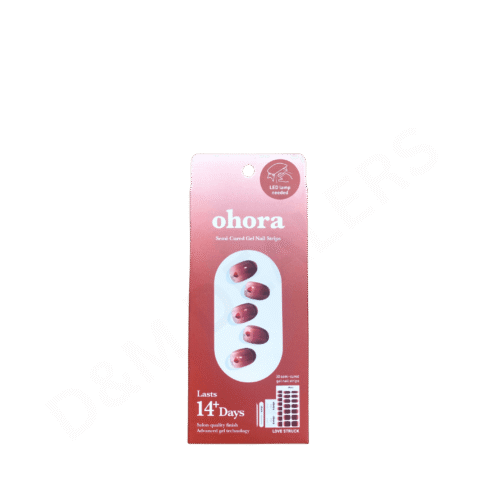 Ohora Semi-Cured Gel Nail Strips – Love Struck design, long-lasting salon-quality manicure at home