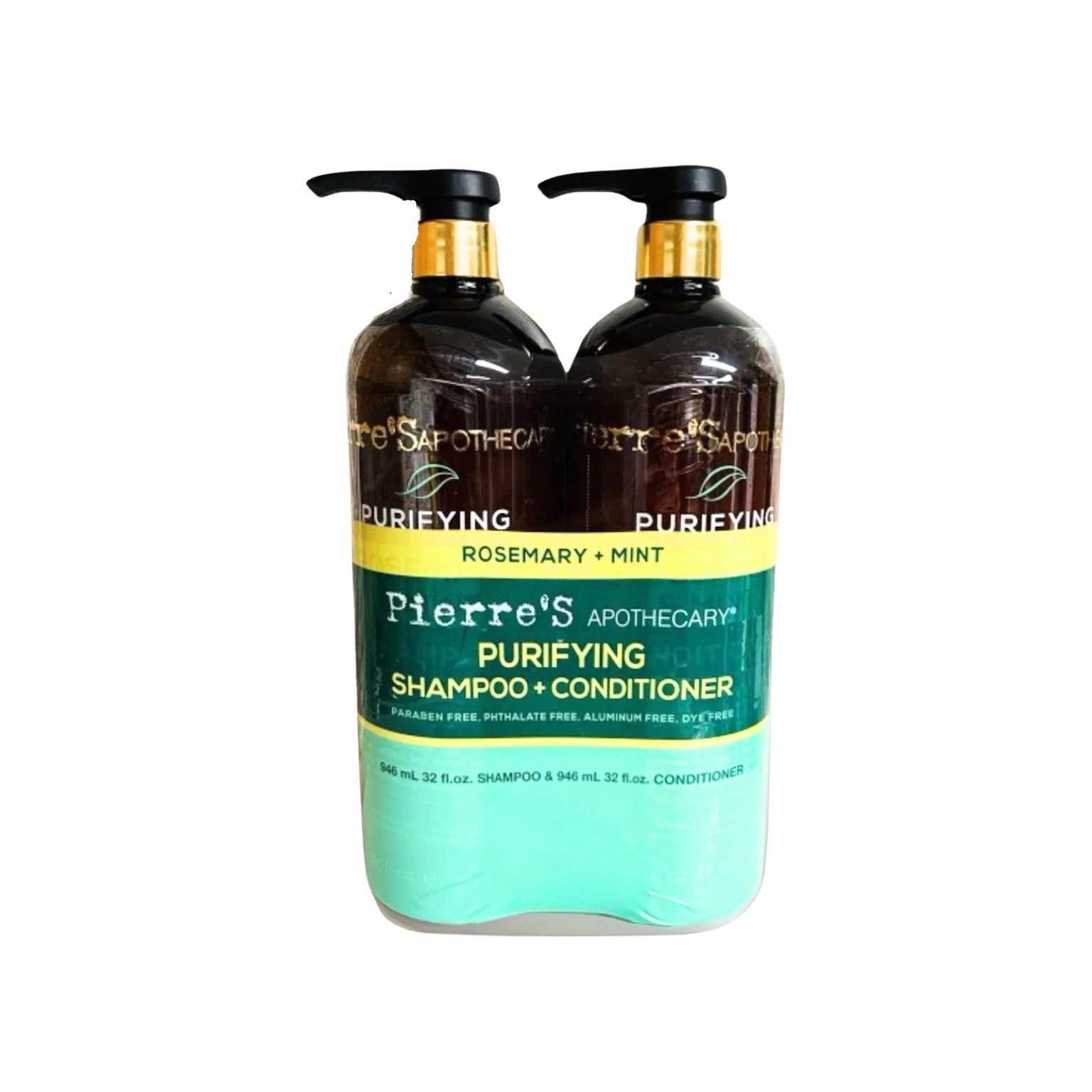 Pierre's Apothecary Purifying Shampoo & Conditioner with Rosemary and Mint