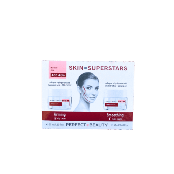 Skin Superstars Perfect Beauty Day & Night Cream Set for mature skin with collagen, truffles, and hyaluronic acid