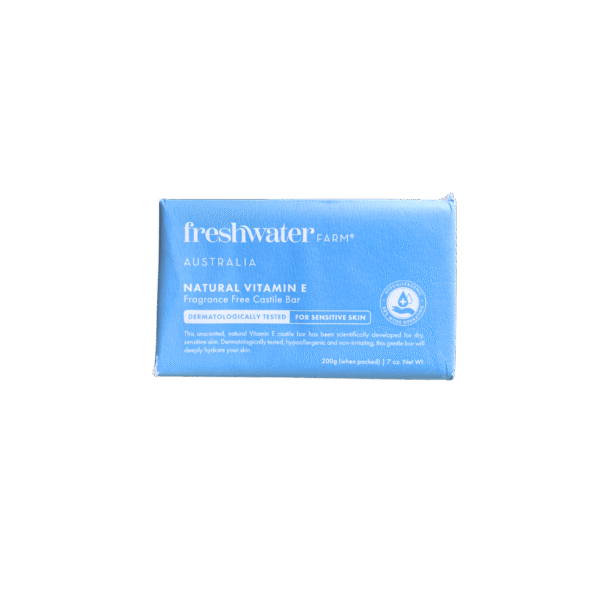 Freshwater Farm Australia Vitamin E Soap Bars – 2-Pack for sensitive skin, natural and gentle daily cleansing