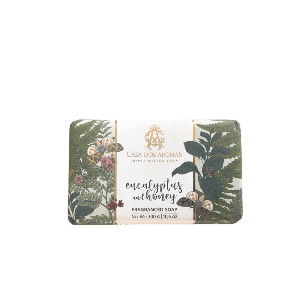 CASA DOS AROMAS Eucalyptus & Honey Triple-Milled Soap – Made in