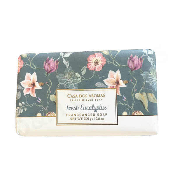 CASA DOS AROMAS Fresh Eucalyptus Soap Bar triple-milled in Portugal