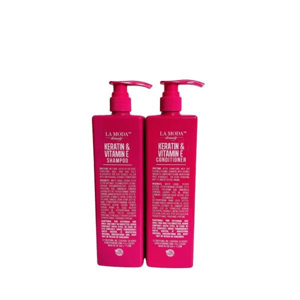 La Moda Beauty Keratin & Vitamin E Shampoo and Conditioner Set