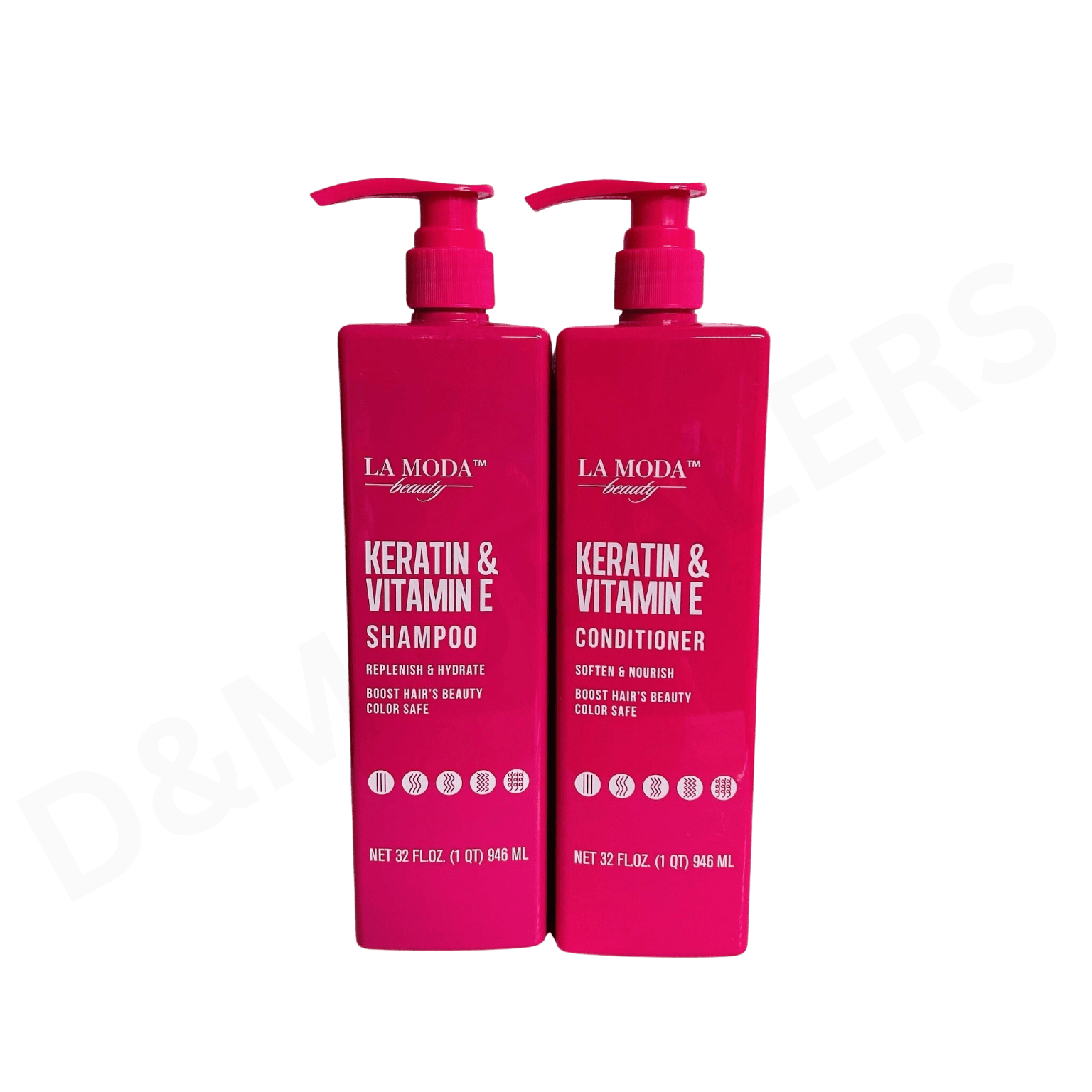 La Moda Beauty Keratin & Vitamin E Shampoo and Conditioner Set