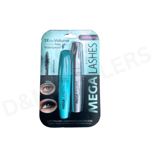 Beauty Evolved Mega Volume & Mega Length Mascara Duo – Super Black