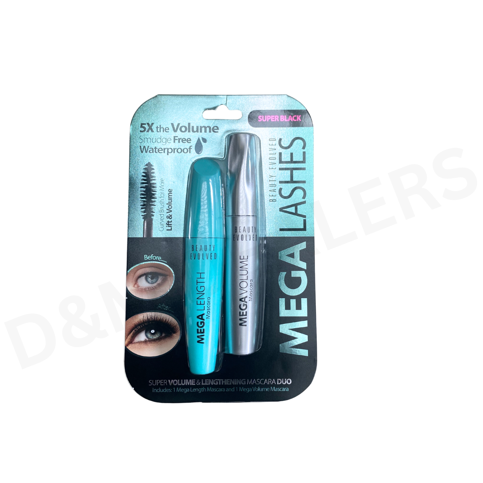 Beauty Evolved Mega Volume & Mega Length Mascara Duo – Super Black